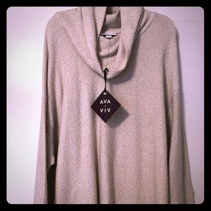 Ladies Plus size cowl neck sweater